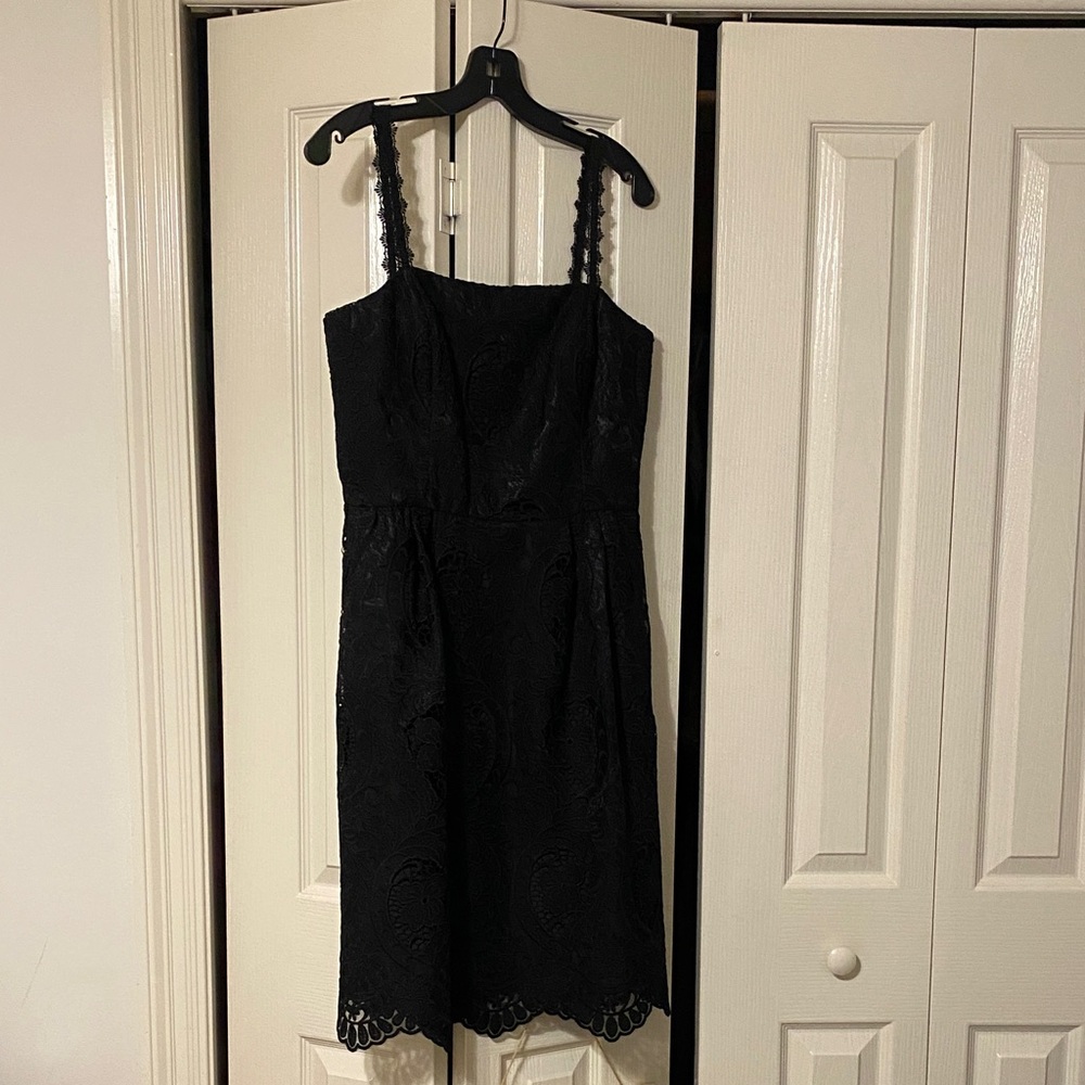 White House Black Market Black Midi Dress